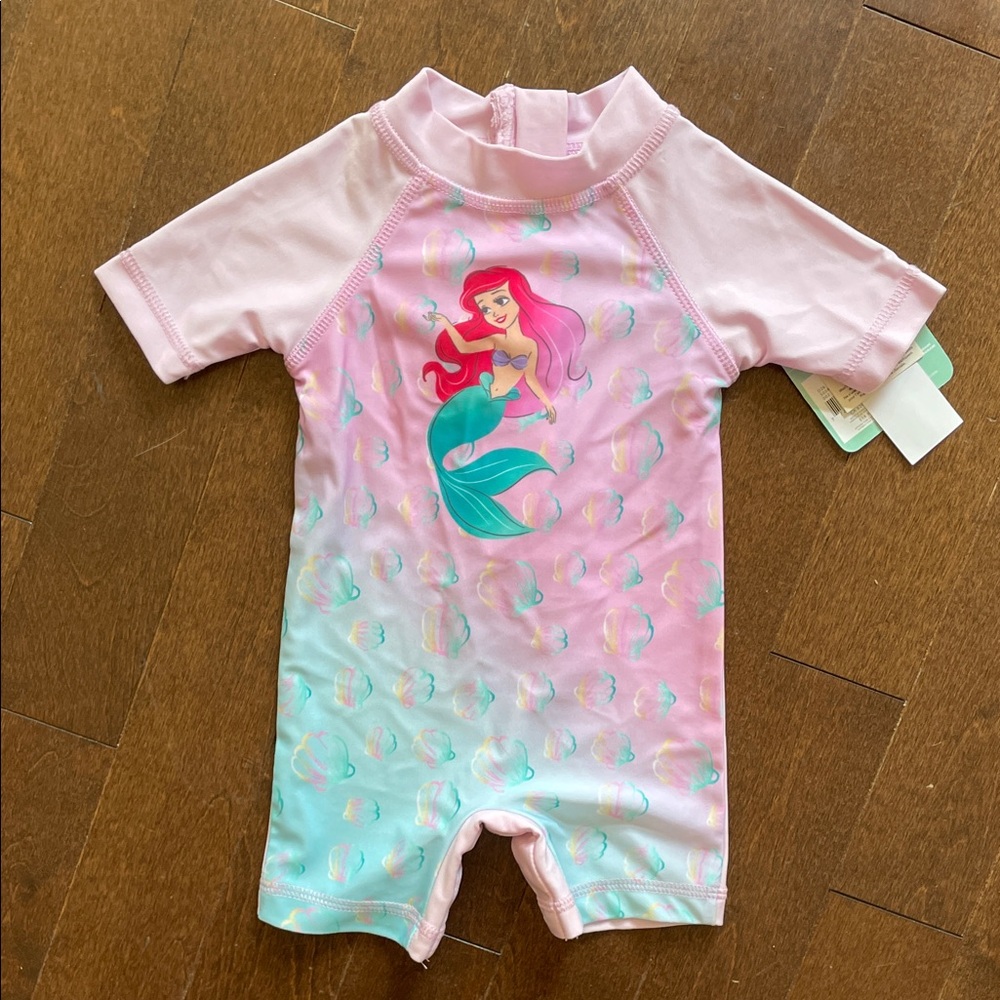 Disney Pink and Aqua Kids Swim Rashguard ⭐️2 for 12⭐️